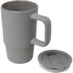 Carter 450 ml Keramiktasse mit Kunststoffdeckel Grau