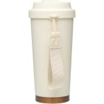Hampton 480 ml RCS recycled stainless steel double wall vacuum insulated tumbler Cream