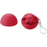 Xina Regenponcho in ballförmiger Hülle mit Schlüsselanhänger Rot