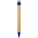 Rattan bamboo and recycled plastic ballpoint pen (black ink) Aztec blue