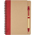 Priestly A6 Recycling Notizbuch mit Stift, natur Natur,rot