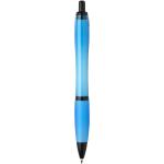 Nash recycled plastic ballpoint pen with black trims (black ink) Aqua