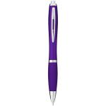 Nash ballpoint pen with coloured barrel and grip Lila