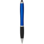 Nash RCS recycled plastic stylus ballpoint pen with coloured barrel and black grip (black ink) Dark blue