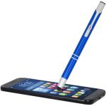 Moneta anodized aluminium click stylus ballpoint pen (blue ink) Dark blue