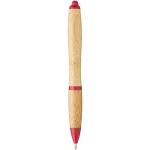Nash bamboo ballpoint pen, nature Nature,red