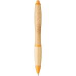 Nash Kugelschreiber aus Bambus Natur orange