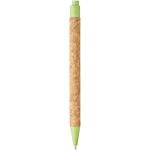 Midar cork and wheat straw ballpoint pen Apple green