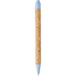 Midar Kugelschreiber aus Kork und Weizenstroh Natur blau