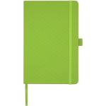 Honua A5 recycled paper notebook with recycled PET cover Lime green