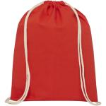 Oregon 100 g/m² cotton drawstring bag 5L Red