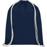 Oregon 100 g/m² cotton drawstring bag 5L Navy