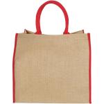 Harry coloured edge jute tote bag 25L, nature Nature,red