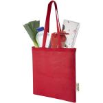 Madras 140 g/m2 GRS recycled cotton tote bag 7L Red