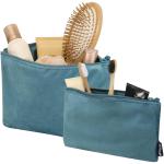 Swift GRS recycled velvet toiletry bag set Dark blue