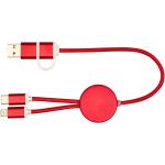 Alasia 30 cm 5-in-1 Kabel aus recyceltem Kunststoff für Datenübertragung und 27W Schnellladung Rot