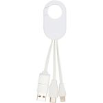 Troop 4-in-1 recycled plastic charging cable White