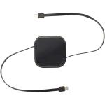 Gloas Aufrollbares 5 in 1 Kabel aus Recyclingmaterial mit Datensynchronisierung und 100 W Schnellladefunktion sowie Smartphone Toolkit Schwarz