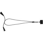 Funi recycled plastic smartphone lanyard with built-in data sync and 100W fast charge 5-in-1 cable Black