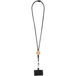 Adhab smartphone lanyard with bamboo details Black