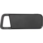 Alkes 5000 mAh 12W recycled plastic water resistant power bank with carabiner Black