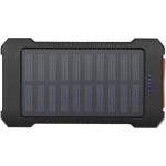 Altair 5000 mAh 10W recycled plastic rugged solar power bank with built-in torch Black