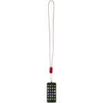 Anser recycled plastic smartphone lanyard with 27W 5-in-1 built-in cable Red