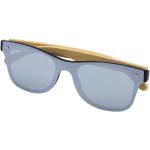 Tan sunglasses with bamboo temples Silver