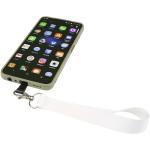 Gaby Mini Lanyard aus RPET mit Telefonhalterung und Sublimationsdruck Schwarz/weiss