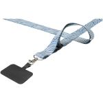 Lyra Verstellbares Lanyard mit Telefonhalterung und Sublimationsdruck Schwarz/weiss