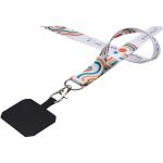 Addie Sublimation Lanyard mit Telefonhalterung und Sicherheitsverschluss, schwarz/weiss Schwarz/weiss | 10mm