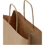 Kraftpapiertasche 80 g/m² mit gedrehten Griffen – 18 × 8 × 21 cm Natur