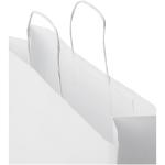 Kraftpapiertasche 80-90 g/m² mit gedrehten Griffen – groß Weiß