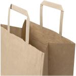 Kraft 80 g/m² Papiertasche mit flachen Griffen – 25 × 15 × 32 cm Natur