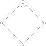 RFX™ H-09 diamond reflective PVC hanger small White