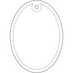 RFX™ H-12 oval reflective TPU hanger Neon yellow