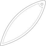 RFX™ H-12 ellipse reflective PVC hanger Neon yellow