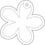 RFX™ H-13 flower reflective PVC hanger Neon yellow