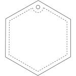 RFX™ H-12 hexagon lightweight reflective PVC hanger Neon yellow