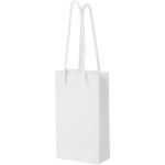 Handgefertigte 170 g/m² Integra-Papiertüte mit Kunststoff Kordelgriffen – 9,5 × 4 × 17 cm Weiß