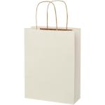 Agricultural waste 150 g/m2 paper bag with twisted handles - medium White