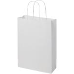 Kraftpapiertasche 120 g/m² mit gedrehten Griffen – 24 × 9 × 32 cm Weiß