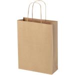Kraftpapiertasche 120 g/m² mit gedrehten Griffen – 24 × 9 × 32 cm Natur