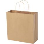 Kraftpapiertasche 120 g/m² mit gedrehten Griffen – 31 × 12 × 31 cm Natur