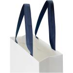 Smartfold Papiertüte, 210 g/m²,  mit Bandgriffen und Glanzlaminierung – 24 x 10 x 32 cm Blau