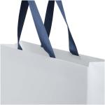 Smartfold Papiertüte, 210 g/m², mit Bandgriffen und matter Laminierung – 42 x 12 x 35 cm Blau