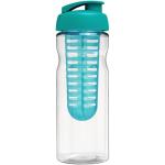 H2O Active® Base 650 ml Sportflasche mit Klappdeckel und Infusor Transparent türkis