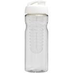 H2O Active® Base 650 ml Sportflasche mit Klappdeckel und Infusor Transparent weiß