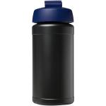 Baseline® Plus 500 ml Sportflasche mit Klappdeckel Schwarz/blau