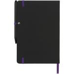 Noir Edge A5 Notizbuch mit farbigem Rand, schwarz Schwarz, lila